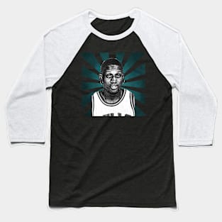 Dennis Rodman II Retro Pixel II 70s Baseball T-Shirt